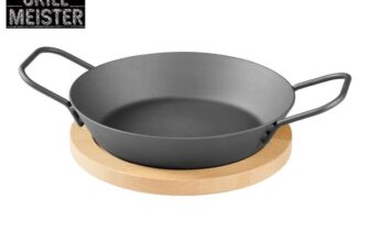 Grillmeister Iron Grill Pan With Wooden Serving Board £7.99/Oval Barbecue Pan £5.99 lots more