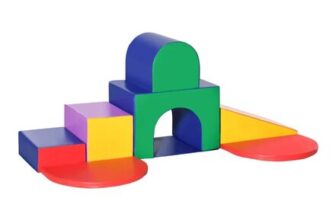 HOMCOM Seven-Piece Kids Soft Playset, for Toddlers – Multicoloured