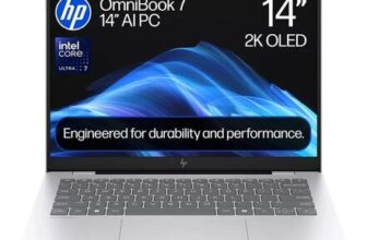 HP OmniBook 7 AI 14 Laptop – Intel Core Ultra 7, 1 TB SSD, Silver