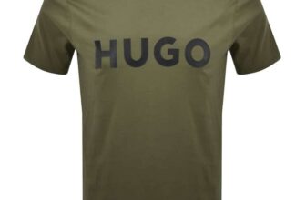 HUGO Red Dulivio logo t-shirt in green