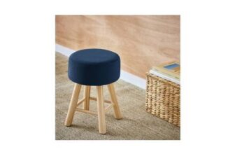 Habitat Sophie Velvet Stool – Blue