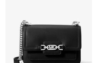 Heather Extra-Small Leather Crossbody Bag (Black)