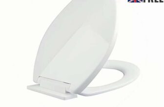 Heavy Duty Soft Close Toilet Seat White Bathroom Oval Shape WC Seats Anti Slam inshomeonline
