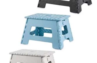 Home Creations Folding Step Stool – Grey, Light Grey or Light Blue – 150Kg Approx Capacity