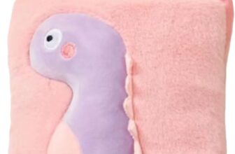 Hot Water Bottle 2L Large Hot Water Bottle Cute Dinosaur Animal Hot Water Bottles Small Kids Fluffy Hot Water Bag for Hand Feet Warmer Neck Shoulder Pain Relief (Pink)