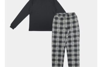 Howick Mens Cotton Crew Neck Long Sleeve Pyjama Sets