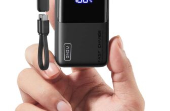 INIU Power Bank, Smallest 10000mAh Portable Charger, Mini 45W Fast Charging USB C Battery Pack with USB C Cable