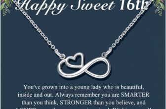 Infinity Heart Birthday Necklace for 13 16 18 Year Old Women Girls, Birthday Present for Daughter Granddaughter Sister Friends