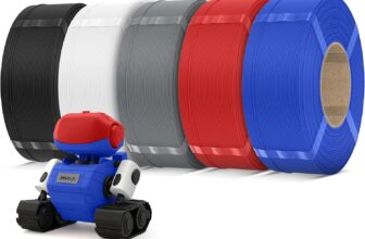 Inslogic Matte PLA Filament 1.75mm 3D Printer Filament, Fine Matte Texture & High Precision, Dimensional Accuracy /- 0.02mm, Refill (11lbs) Fit Most FDM 3D Printers, 5 Colors