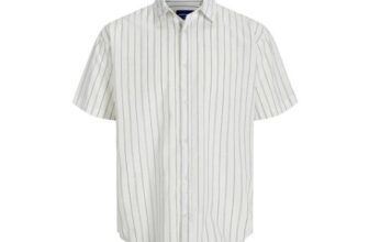 JACK and JONES Jorjoshua Canggu Stripe Shirt Cloud Dancer S