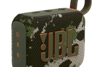 JBL GO 4 Ultra-Portable Bluetooth Speaker with Punchy Bass, Waterproof Design and 7-Hour Playtime Camo / Blue / Red
