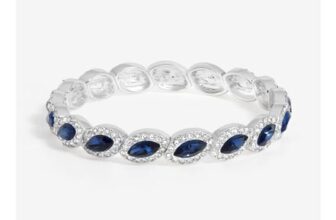 Jon Richard Blue Crystal Navette Stretch Bracelet
