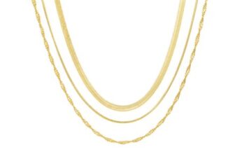 KENIY 3-Piece S925 Sterling Silver Stackable Necklaces Set for Women