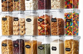 KICHLY Airtight Food Storage Containers With Lids (24 Pack) – Pantry Organizers and Storage – BPA-Free Pantry Storage Or Kitchen Storage Containers – Ideal for Cereal, Flour, Sugar & More