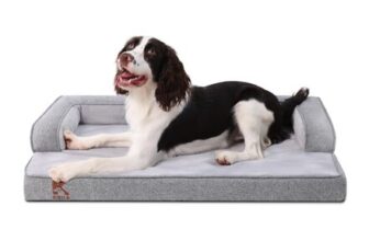 KSIIA Large Dog Bed Waterproof Orthopedic Dog Sofa Bed with U-Shape