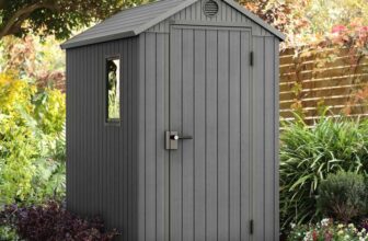 Keter Darwin Grey Outdoor Apex Garden Storage Shed – 6 x 4ft – Free C&C