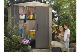 Keter Factor Brown Double Door Outdoor Apex Garden Storage Shed – 6 X 6ft