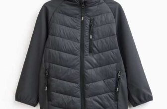 Kids Black Puffer Sweat Jacket, 5-6 Years Old – Free C&C