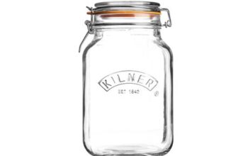 Kilner Square Clip Top Jar 1.5L (1500ml) Airtight Glass Jar