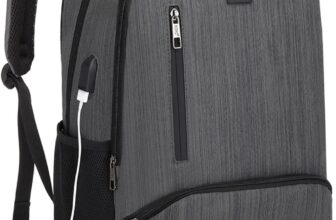 Kono Travel Laptop Backpack with USB Charging Port Water Resistant Work Business Computer Bag Schoolbag Rucksack for Women Men Casual Daypack Fits 15.6 Inch Laptop