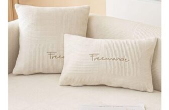 L-Shaped Sofa Cover, Universal Non-Slip, Beige, 45×45 Cm