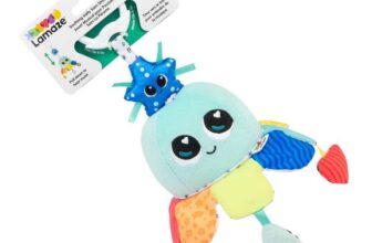 LAMAZE Soothing Salty Sam, Musical Baby Plush Toy with Gentle Sounds and Soft Textures