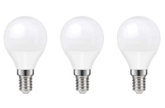 LAP E14 Mini Globe LED Light Bulb 470lm 4.2W 3 Pack