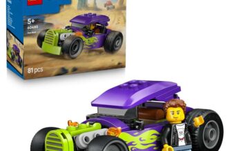 LEGO City Hot Rod – Race Car Toy w/a Driver Minifigure & Folding Roof – 60485