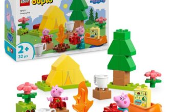 LEGO DUPLO Peppa Pig Camping Trip with Daddy – incl. a Tent, Canoe, 10452