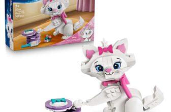 LEGO Disney The Aristocats Adorable Marie – Toy Cat Animal Figure w/Accessories incl. a Textile Bow 43286
