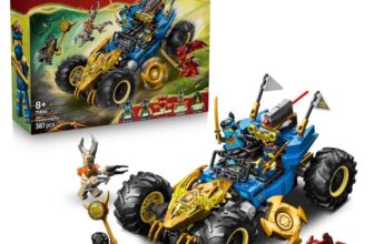 LEGO NINJAGO 2in1 Jays Transforming Car Toy – Ninja Truck w/ 5 Minifigures incl. Kai & Nya plus Shurikens & Swords 71856