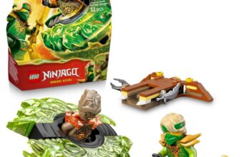 LEGO NINJAGO Lloyd vs. Earth Monster Spinner – Ninja Spinning Toy w/a Launcher, Battling Tops & 2 Minifigures 71850