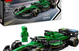 LEGO Speed Champions Aston Martin Aramco F1 AMR24 Race Car Toy with a Collectible Formula 1 Driver Minifigure – Model Kits for 10 Year Old Boys & Girls or Adult Motorsport Fans 77245