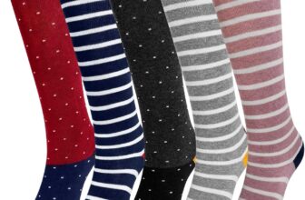 LOFIR Girls Knee High Socks: Kids Cute Animal Long Stockings Striped Cotton Seamless Funny Childrens Socks Teenage Novelty Over Calf School Socks for Gifts Party Birthday Cat 5 Pairs 2-12 Years