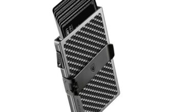 LORZOR Slim Carbon Fiber Wallet with RFID Blocking