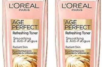 LOreal Paris Age Perfect Smoothing and Anti Fatigue Vitamin C Refreshing Toner, Black, Ultra-Invigorating Formula Exfoliates, Smooths, and Energizes the Skin, 200 ml (Pack of 2)
