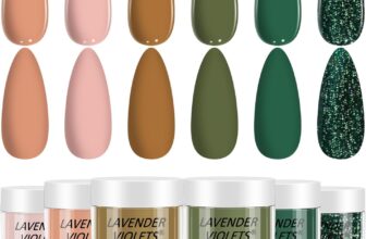 Lavender Violets 6 Colours Acrylic Dip Powder French Nail Art Manicure Large Capacity Dipping Powder Nail Powder DIY Early Green Brown JS207