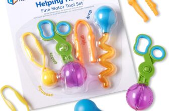 Learning Resources Helping Hands Fine Motor Tool Set, Ages 3, Sensory Toy Gift for Kids, Strengthens Fine Motor Skills, Includes 4 Tools for Classroom & Home Learning