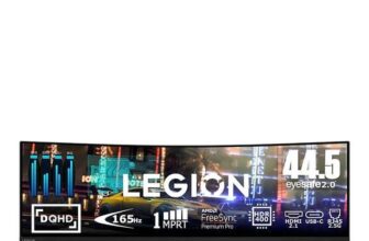 Lenovo Legion R45w-30 – 44.5 DQHD (5120×1440), 170Hz, DisplayHDR 400, AMD FreeSync, USB-C (75W PD), Speakers, Ultrawide Monitor – with code