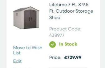 Lifetime 7ft x 9.5ft outdoor plastic storage shed
