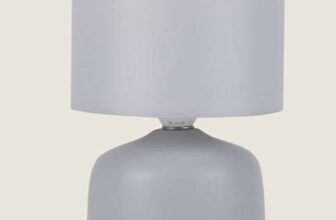 Light Grey Table Lamp free c&c grey/cream/