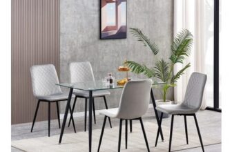 Light Grey Velvet Upholstered Dining Chairs Se T of 4 Lexi