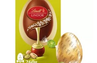 Lindt Milk Chocolate Egg with Lindor Pistachio Truffles 260g