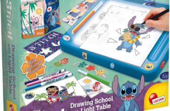 Lisciani – DISNEY STITCH – Drawing School with light table – For Children From 5 Years – Learn to Draw with Stitch on an A4 Light Table – Includes Stencils, Stickers, Scented Markers and More