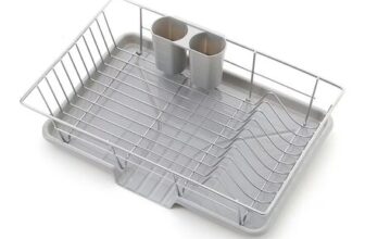Living and Home Dish Drainer Drying Rack with Removable Drip Tray