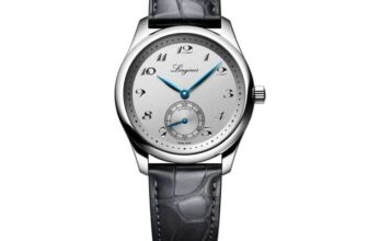 Longines Master Collection Collection 38.5mm Silver Dial Grey Leather Strap Watch