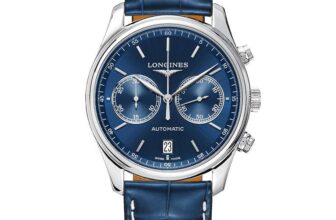 Longines Master Collection Mens 40mm Blue Automatic Chronograph Strap Watch -Model: L26294920