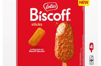 Lotus Biscoff Ice Cream Sticks – 4 x 360ml (Nectar Price)