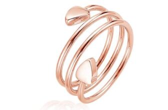 Lynizo Rose Gold Magnetic Snake-Heart Fidget Ring