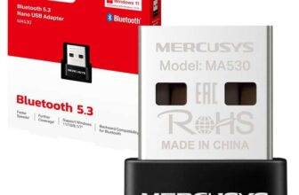 MERCUSYS MA530 Bluetooth 5.4 Adapter for PC, USB Bluetooth Dongle Nano Receiver, BLE Technology, Long Range, Plug & Play